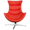 thumbnail image 6 of BizChair Red LeatherSoft Swivel Cocoon Chair, 6 of 6