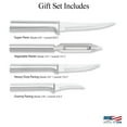 thumbnail image 2 of Rada Kitchen Knives Boxed Set, 4 Pc Meal Prep Gift Set, Veggie Peeler and Granny, Heavy Duty, and Super Paring Knives, 2 of 6