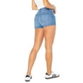 thumbnail image 5 of Celebrity Pink Women's and Women's Plus Denim Wrap Skort, Sizes XS-4X, 5 of 5