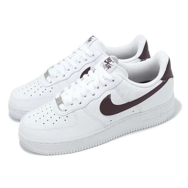 Nike Air Force 1 07 AF1 White Burgundy Crush Men Casual Shoes Sneaker FJ4146-112