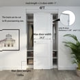 thumbnail image 4 of JUBEST Bypass Sliding Door Hardware 48", Aluminum Bypass Wardrobe Closet Door Hardware Set with Finger Pull Included, Smoothly and Quietly, for 2 Door System, Easy to Install, 4 of 7
