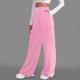 thumbnail image 2 of Pantalones de chándal con forro polar para mujer - Pantalones de jogging de cintura alta y pierna ancha con bolsillos - Poliéster y spandex para hacer ejercicio/uso informal, 2 of 6