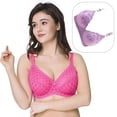 thumbnail image 4 of Sujetador bordado calado sexy Copa fina de algodón Ropa interior ajustable sin anillo de acero, 4 of 5