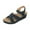 Navy Sandals for Women, variant on Hopeusnice Sandals for Women Trendy Non-Slip Breathable Open Toe PU Materials Summer Shoes Women's Sandals Wedge Heel Soft Roman Outdoor Shoes Black 39