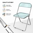 thumbnail image 5 of ​2PCS Plastic Folding Chair, Armless Event Chairs,Portable Commercial Chair,350 LB Capacity Comfortable Event Chair,Lightweight Folding Chair for Wedding Party Outdoor Indoor, Blue Transparent, 5 of 9