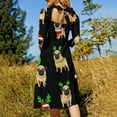 thumbnail image 5 of Cute Christmas Dogs Dress Summer Dresses Woman Street Style Big Size Casual Dress, 5 of 9