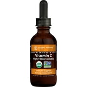 Organic Vitamin C Liquid Supplement, Immune Support, Global Healing Center, 2 oz