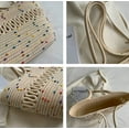 thumbnail image 3 of CoCopeaunt Fashion Straw Shoulder Bag for Women Vintage Lace Large Lightweight Totes Hobo Bag Satchel Beach Travel Shop, 3 of 6
