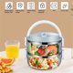 thumbnail image 3 of Naiovety Fiambrera aislada Contenedor de alimentos apilable de acero inoxidable Fiambrera grande para niños adultos a prueba de fugas, rosa, de una sola Mostrada Azul 2 capas Naiovety HA008527-04, 3 of 6