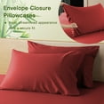 thumbnail image 4 of LBRO2M Cooling Bamboo Sheets Set, Hotel Luxury Silky Breathable 4Pcs/6Pcs Bedding Sheets & Pillowcases(Queen, Burgundy), 4 of 6