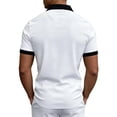 thumbnail image 4 of Polo Shirts for Men 1/4 Zipper Henley Color Block T Shirts Causal Summer Athletic Tees, 3XL, 4 of 4