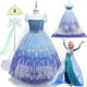 thumbnail image 2 of Disfraz de princesa Elsa de la Reina de las Nieves de Disney para niñas, disfraz de Cosplay para Halloween, carnaval, fiesta, baile de graduación, 2 of 5