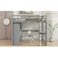 thumbnail image 6 of CoSoTower Wood Full Size Loft Bed with Built-In Wardrobe, Desk, Storage Shelves and Drawers, Gray, 6 of 9