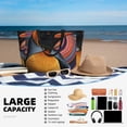 thumbnail image 5 of Daiia Abstract Pattern Penguin Beach Travel Bag - Water-Resistant Beach Bag, Lightweight Tote with 7 Pockets for Women and Men - Gym,Pool,Camping,Reusable Grocery Bag, 5 of 7