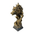 thumbnail image 2 of Escultura de Cabeza de Lobo Macarena Adorno de Mesa, 2 of 8