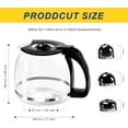 thumbnail image 2 of 12-Cup Glass Coffee Carafe Replacement Pot Compatible with Mr Coffee, Black & Decker and 12 Cup Close Handle, for PLD12, PLD12-RB, PLD12-NP, 2 of 5