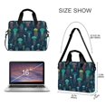 thumbnail image 3 of FORMRS 16" Laptop Bag Carrying Sleeve Case with Handle Travel Shoulder Briefcase, Green Jellyfish Pattern, 3 of 8