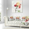 thumbnail image 3 of Designart Beautiful Rose Illustration Drawing - Floral Throw Pillow - 16x16, 3 of 5