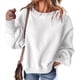 thumbnail image 2 of Suéter de Cuello Redondo para Mujer, Holgado, de Lana de Cordero, Informal, Versátil, de Larga, para Otoño e Invierno. L, 2 of 8
