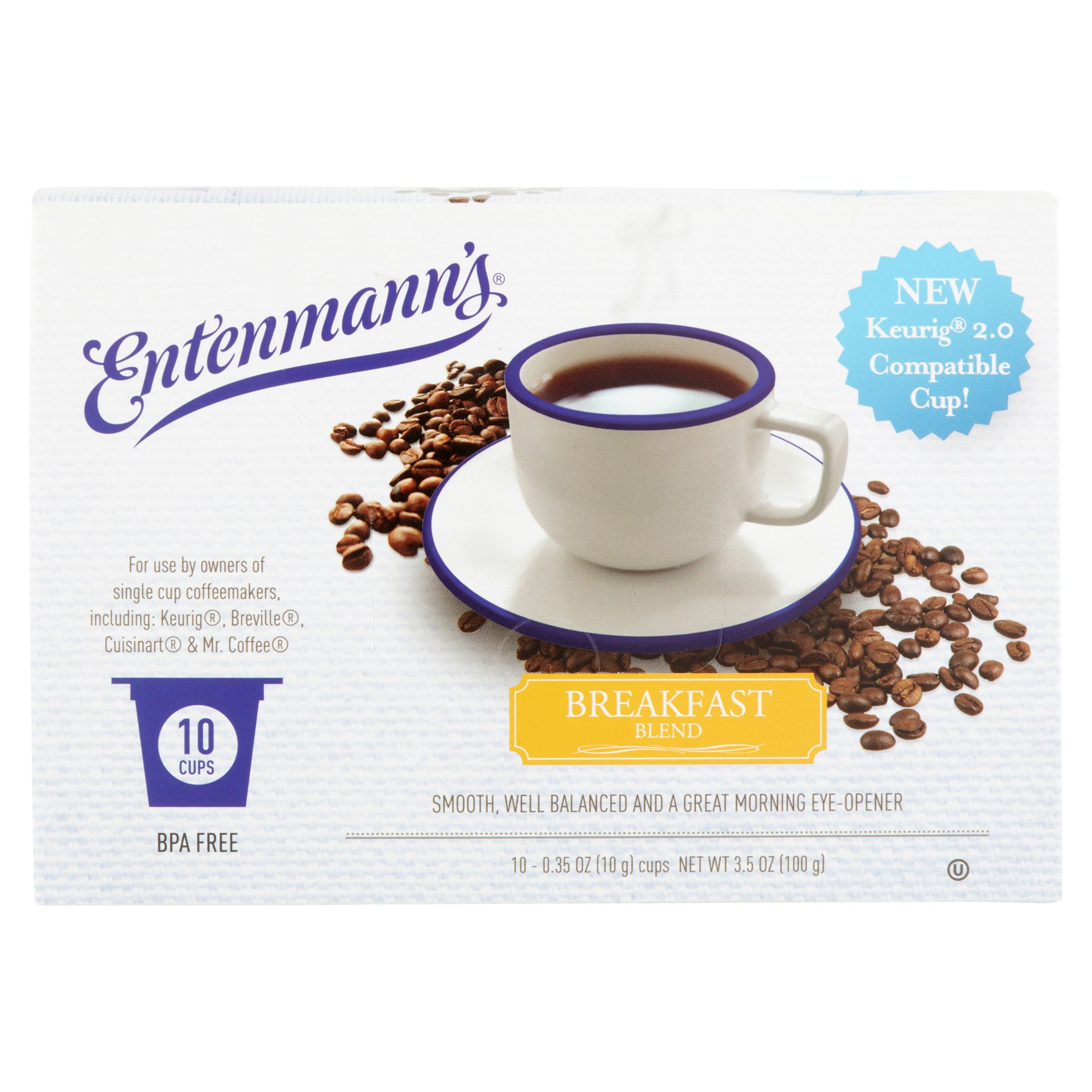 Entenmann's Coffee K-Cups For Keurig Breakfast Blend (4 Boxes 10 Cups Each)