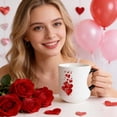 thumbnail image 4 of TIELUTT Heart Shaped Color Changing Ceramic Mug Thermochromic Reveal Design with Reveal Pattern Novelty Cute Glass Cups Kitchen Cups Fancy Divided Glass Food Storage Containers Cups Tumblers Outdoor, 4 of 5