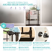 Regalo Extra Tall Bronze Arched Décor Baby Safety Gate، Age Group 6 to 24 Months، Baby Gate
