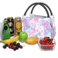 thumbnail image 3 of Yiaed Tie Dye Print Lunch box lunch bag Portable Insulated Lunch Box for Women Men Cooler Tote Bag with Front Pocket for Work Picnic Travel, 3 of 6