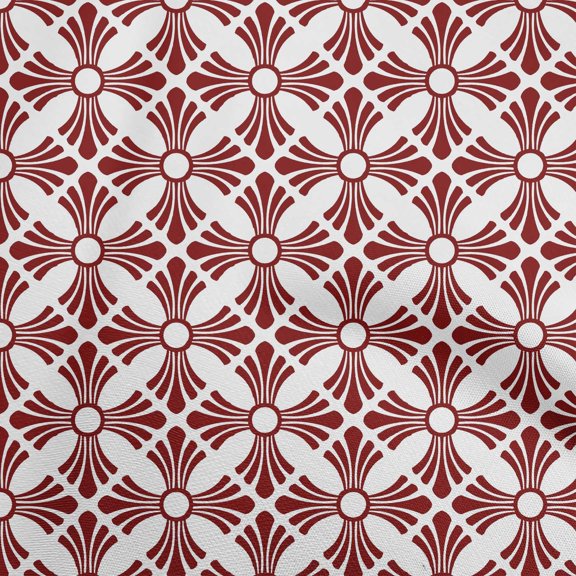 oneOone Cotton Flex Blood Red Fabric Mosaic Sewing Material Print Fabric By The Yard 40 Inch Wide