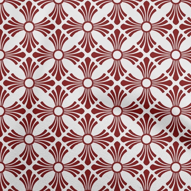 oneOone Viscose Chiffon Blood Red Fabric Mosaic Craft Projects Decor Fabric Printed By The Yard 42 Inch Wide