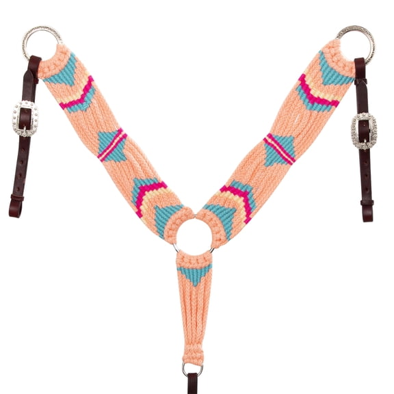 Hilason Horse 100% Wool Breast Collar Hand Woven Coral