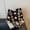 Black, variant on Vintage Crossbody Bag with Contrasting Floral Pattern, Handmade Crochet Purse, Boho Shoulder Bag with Granny Square Strap