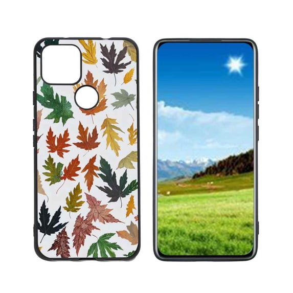 Leaves-161 Phone Case, Degined for Google Pixel 5A 5G Case Men Women, Flexible Silicone Shockproof Case for Google Pixel 5A 5G