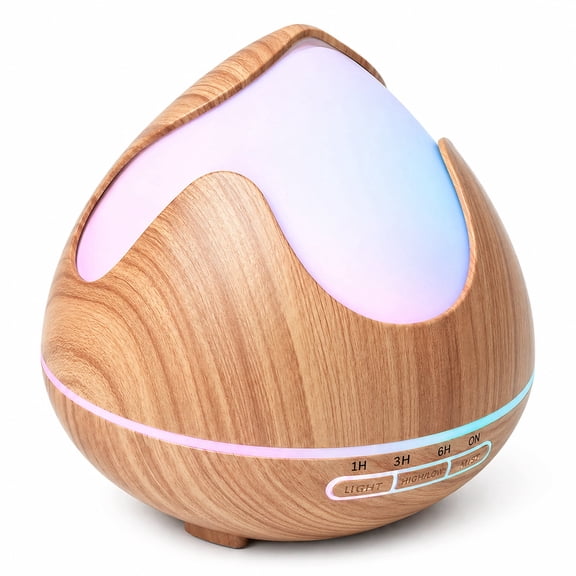 Aroma Diffuser for Essential Oil  500ml, Aromatherapy Diffuser, Air Freshener Humidifier  with 4 Timer and 14 LED Colors，Waterless Auto-Off