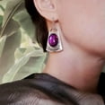 thumbnail image 3 of HOOUN Vintage 925 Silver Women Cubic Zirconia Dangle Drop Earrings Wedding Jewelry-#5, 3 of 5
