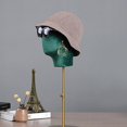 thumbnail image 4 of Mannequin Modèle de Cosmétiques de Tête pour les Postiches Présentoir Maison Vert Foncé,, 4 of 8