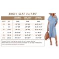 thumbnail image 5 of Chouyatou Women's Summer Loose Hand Pocket Midi Long Tunic Denim Shirt Dress, 5 of 6