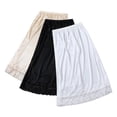 thumbnail image 1 of Sentmoon Jupe Mini Taille Haute à Porter sous une Robe avec Short, Tendance, Couleur Unie, Dentelle, Coupe Régulière, Jupes pour Femmes Longueur Midi pour un Usage Quotidien Décontracté 0, 1 of 5