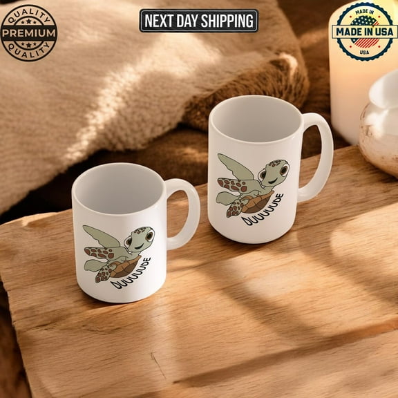 Finding Nemo Mug, Squirt Disney Mug, Pixar Dory Coffee Mug, Finding Dory Disney Cup, Snorkeling Disney Mug, Ceramic Mug 15Oz