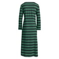 thumbnail image 5 of Conairie Maxi Dresses for Women Stripes Print Crew Neck Loose Elegant Long Sleeve Dress Lightweight Wedding Guest Swing Dress Green XL, 5 of 5