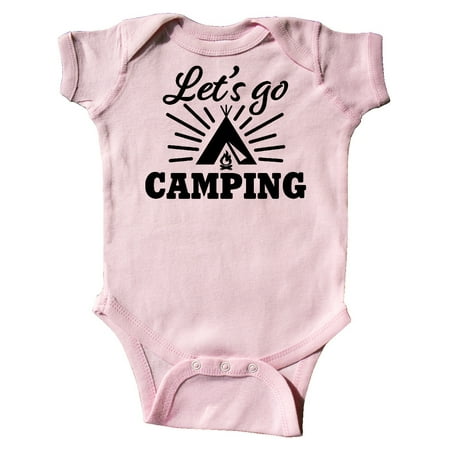 

Inktastic Lets Go Camping with Tent and Campfire Gift Baby Boy or Baby Girl Bodysuit