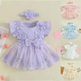 thumbnail image 4 of Fesfesfes Girl Outfits Size 0-24Months Toddler Baby Girls Ribbed Sleeveless Top Print Dress Clothes Suit Princess Flower Romper Skirt, 4 of 4