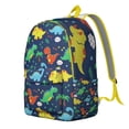 thumbnail image 3 of Watercolor Baby Dino Pattern Backpack – Cute Hand-Drawn Dinosaur Print Bookbag for School and Trips, 3 of 4