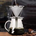 thumbnail image 2 of Zootealy Pour Over Coffee Dripper,Stainless Steel Coffee Filter,Easy to Clean Paperless pour over coffee maker,Reusable Pour Over Coffee Filter,Cone Coffee Dripper with Removable Cup, 2 of 6