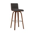thumbnail image 1 of Taburete de bar Armen Living Vienna Mid-Century Modern 30 pulgadas, gris, 1 of 9