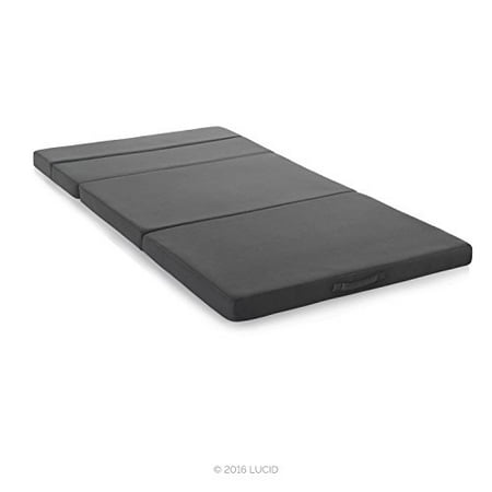 Lucid 3 Inch Folding Mattress Foam Tri Fold Guest Bed With Washable Cover And Carry Handles Twin Walmart Canada