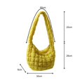 thumbnail image 1 of Bolsos de hombro acolchados para mujer, bandoleras plisadas, de colores sólidos, a la moda xuanjing unisex, 1 of 2