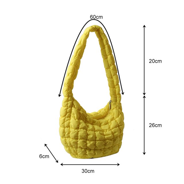 Bolsos de hombro acolchados para mujer, bandoleras plisadas, de colores sólidos, a la moda xuanjing unisex
