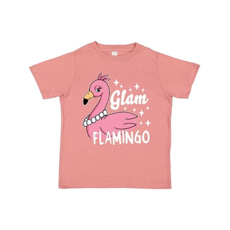 

Inktastic Glam Pink Flamingo with Pearls Gift Toddler Toddler Girl T-Shirt