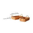 thumbnail image 2 of GOOHOCHY 2Pcs Elegant Wood Storage Plate Dual-handle Design for Hotels, 2 of 8