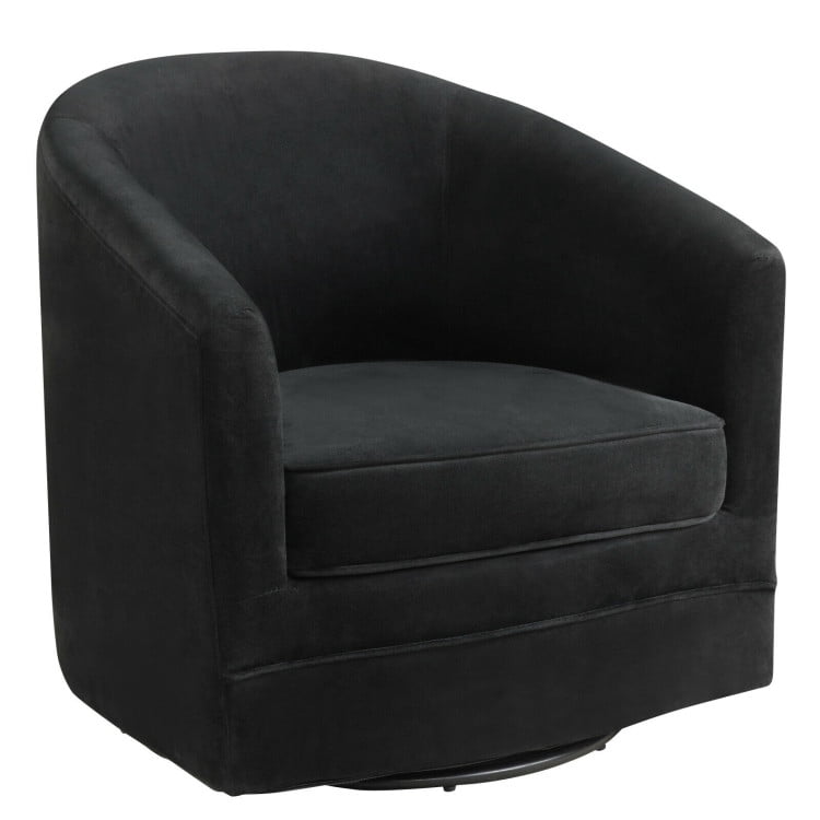 Finihen Modern Assembly Accent Chair, Assembly Accent Chair with 360-Degree Swivel Metal Base, for Living Room, Bedroom, Black Finihen Modern Assembly Accent Chair, Assembly Accent Chair with 360-Degree Swivel Metal Base, for Living Room, Bedroom, Black